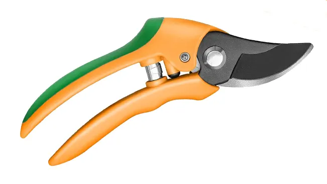 GRÜNTEK FLAMINGO Bypass Pruning Shears with orange and green handles