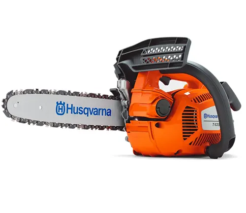 Husqvarna T435 Chainsaw on a white background