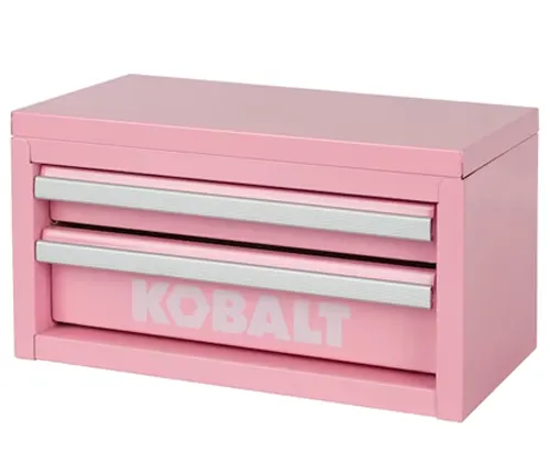 Kobalt Mini Pink Drawer Steel Tool Box on a white background