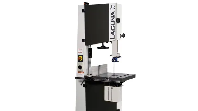 Laguna Tools LT16 Bandsaw with adjustable blade guide and worktable.