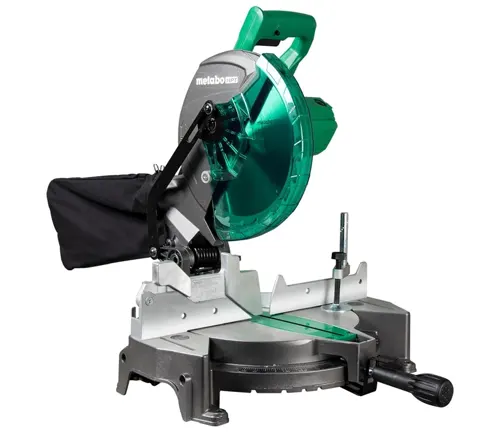Metabo HPT C10FCGS 10-Inch Compound Miter Saw on a white background