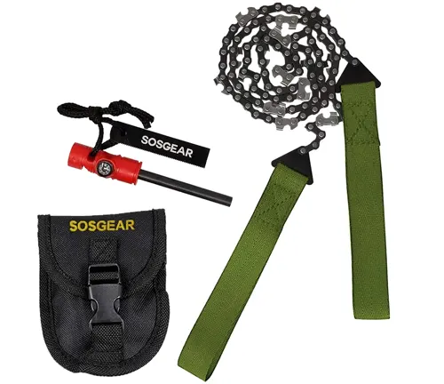 SOS Gear Pocket Chainsaw on a white background