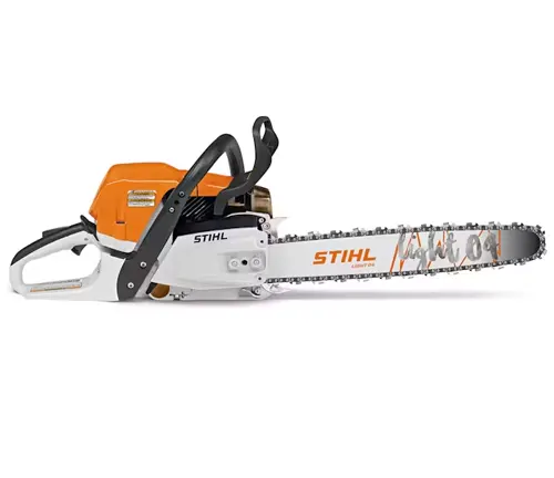 STIHL MS 362 Chainsaw on a white background