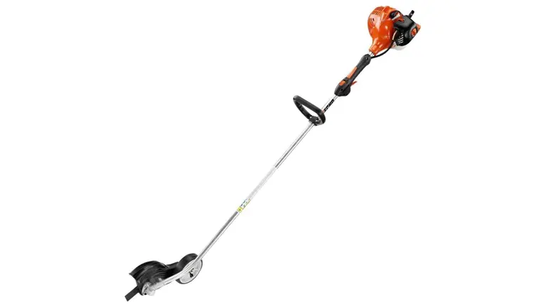 An Echo PE-225 gas-powered lawn edger with a straight shaft and cutting blade