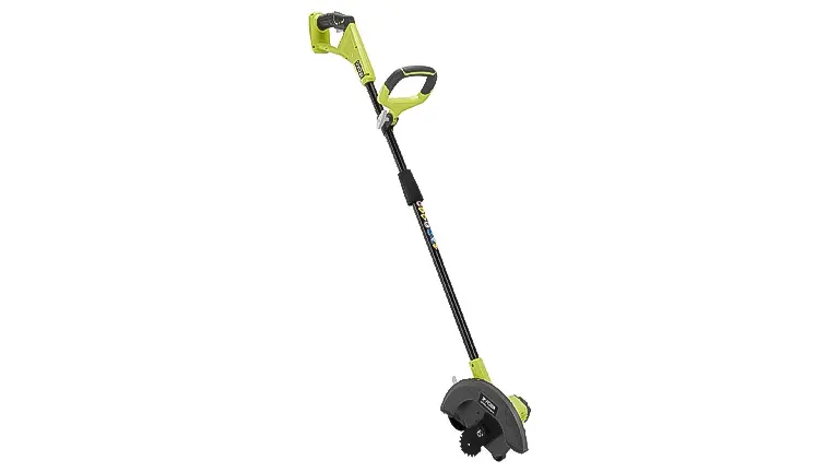 Ryobi ONE+ 18V lawn edger with a green and black color scheme