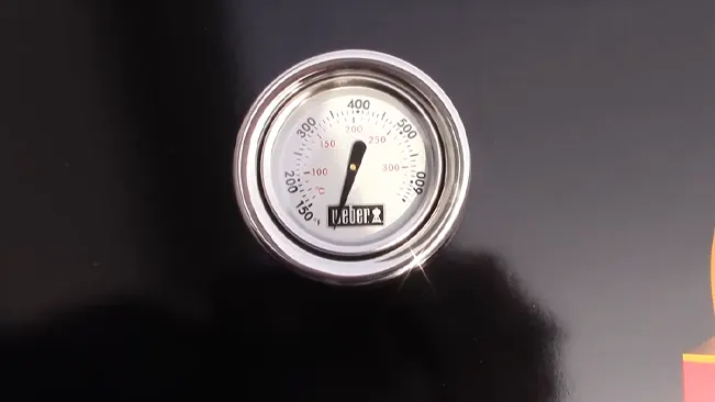 a close-up of a thermometer on a black background