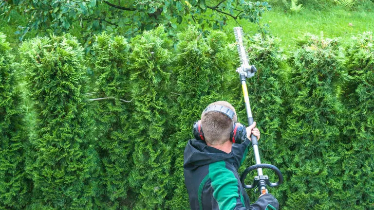 Person using Hedge Trimmer
