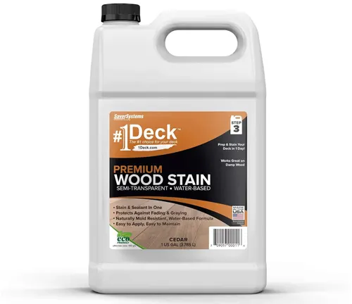 #1 Deck Premium Semi-Transparent Wood Stain