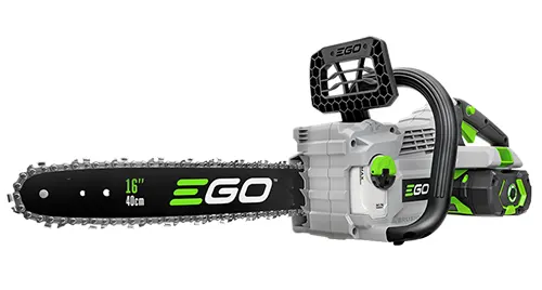 EGO Power+ CS1611 Chainsaw on a white background