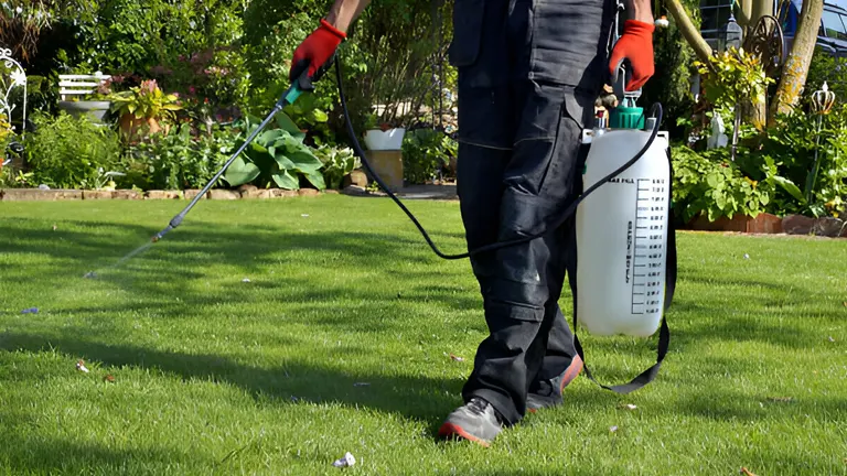 Person spraying Weed killer