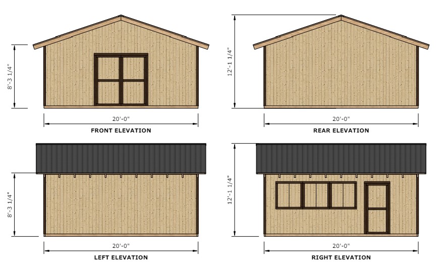 Free 20x20 Shed Plan from Forestry.com