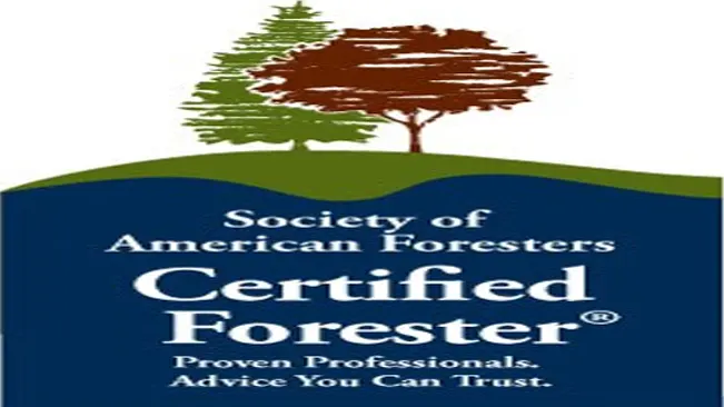 Society of American Foresters Certified Forester logo, symbolizing professional certification.