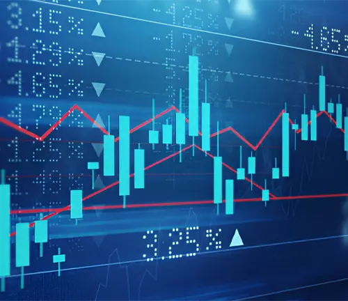 a graph showing the ups and downs shares on the stock market