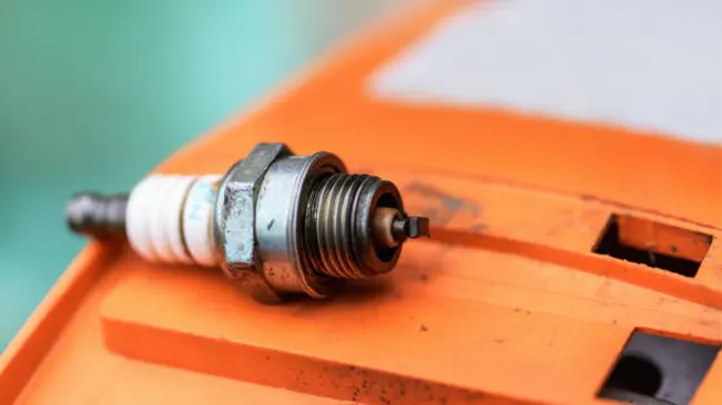 Close-up of a spark plug