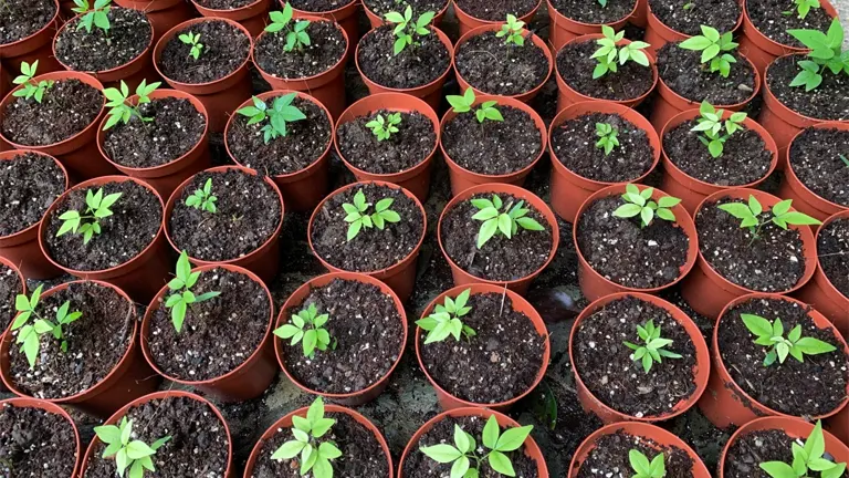 Young Philippine Malapapaya Tree seedlings in small pots.