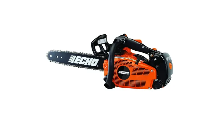 Echo CS-355T chainsaw with 14-inch bar, showcasing its compact, lightweight design for professional tree care.