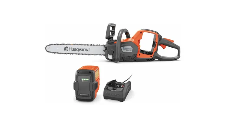 Husqvarna Power Axe 350i Chainsaw Kit with battery and charger.