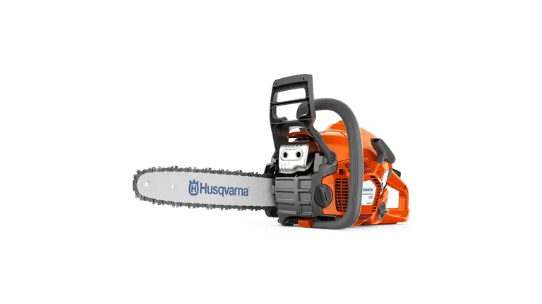 Husqvarna 135 Mark II Gas Chainsaw with an ergonomic design.