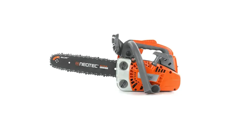 NEO-TEC 12-Inch Top Handle Gas Chainsaw (NCS2500) in orange and gray.